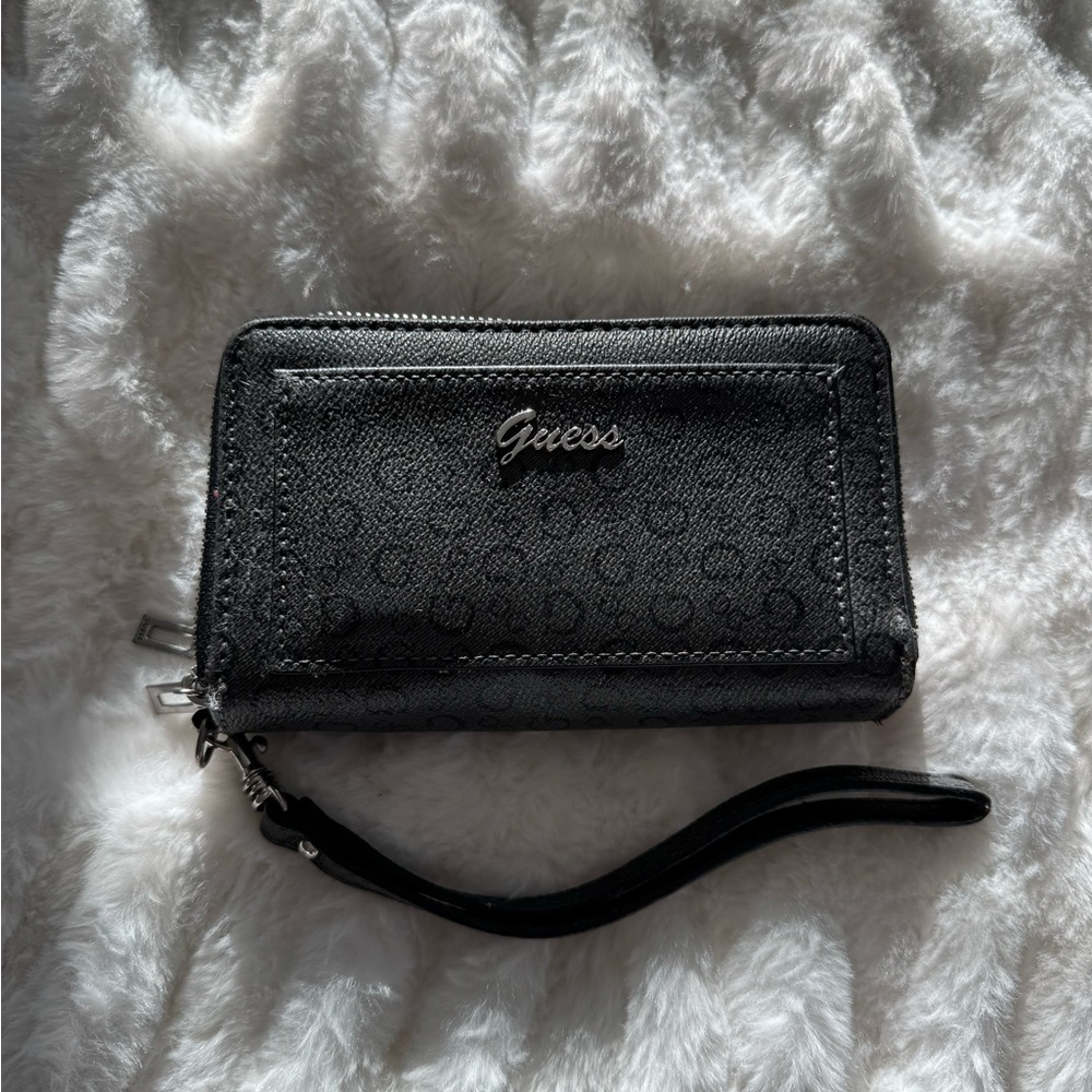 Guess Charcoal Wristlet Wallet